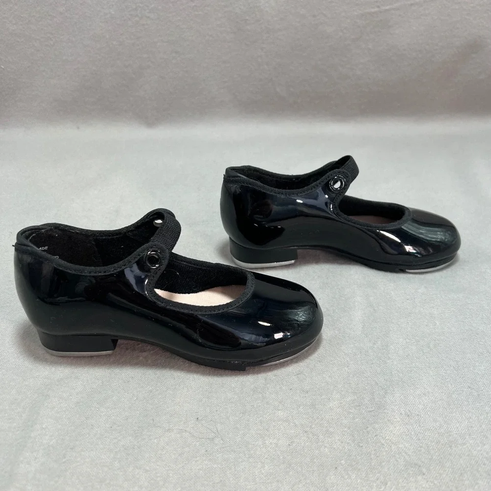 Capezio Jr. Tyette Tap Child Shoe‎ Black Patent Leather Dance Mary Jane N625C 9M